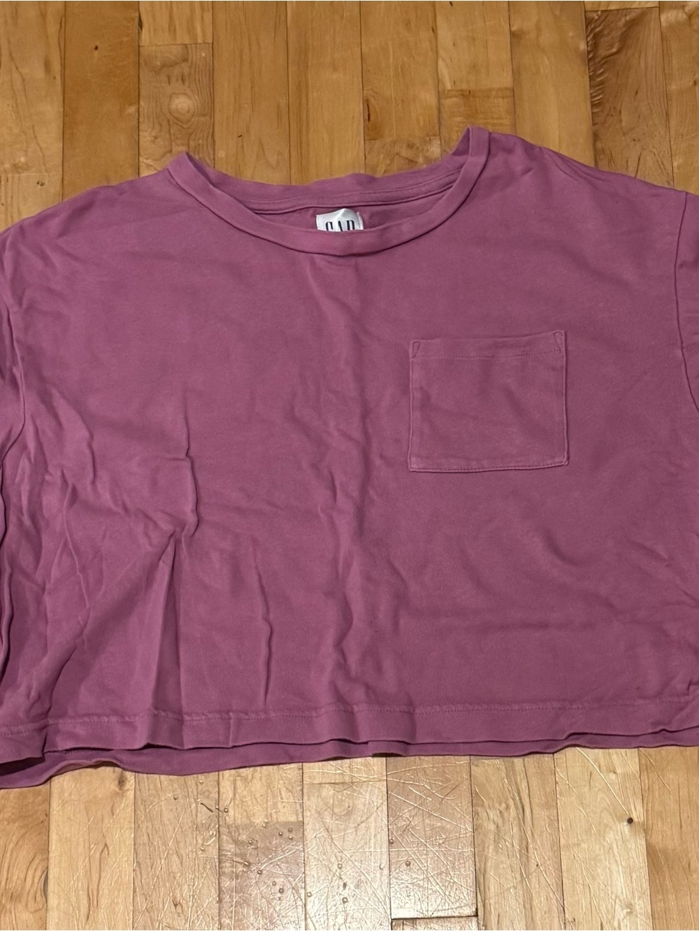 GAP Women's Pocket Crop Tee - Dusty Rose Pink